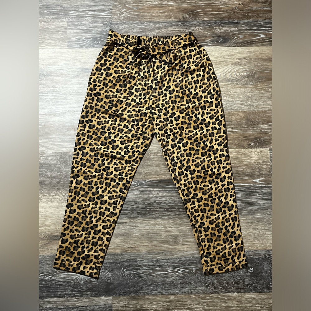 NWT Francesca's Cheetah Print Silky Pants
